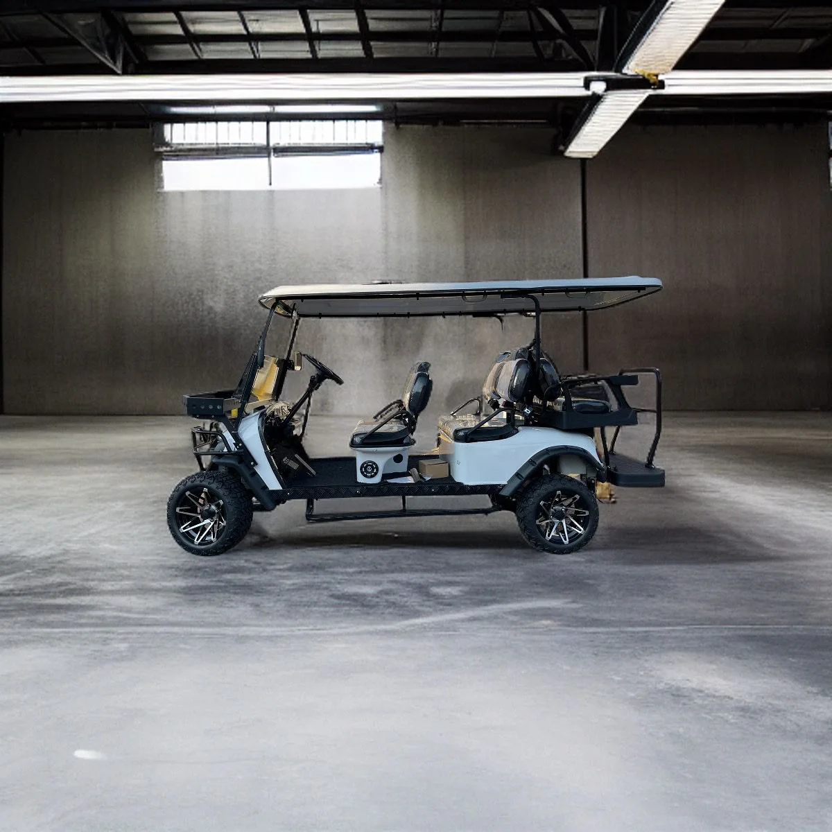 6 Seater Electric Golf Cart Commander 6 Seater TZR New Batteries included Windshield Bluetooth Stereo - Image 4
